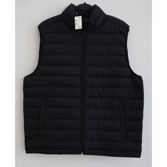 Aéropostale 2119 Men's Sz M Black Remixed Down Lightweight Quilted Puffer Vest - Picture 1 of 5